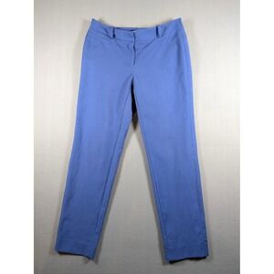 White House Black Market Slim Ankle Pants Blue Size 6R Stretch Trousers Office